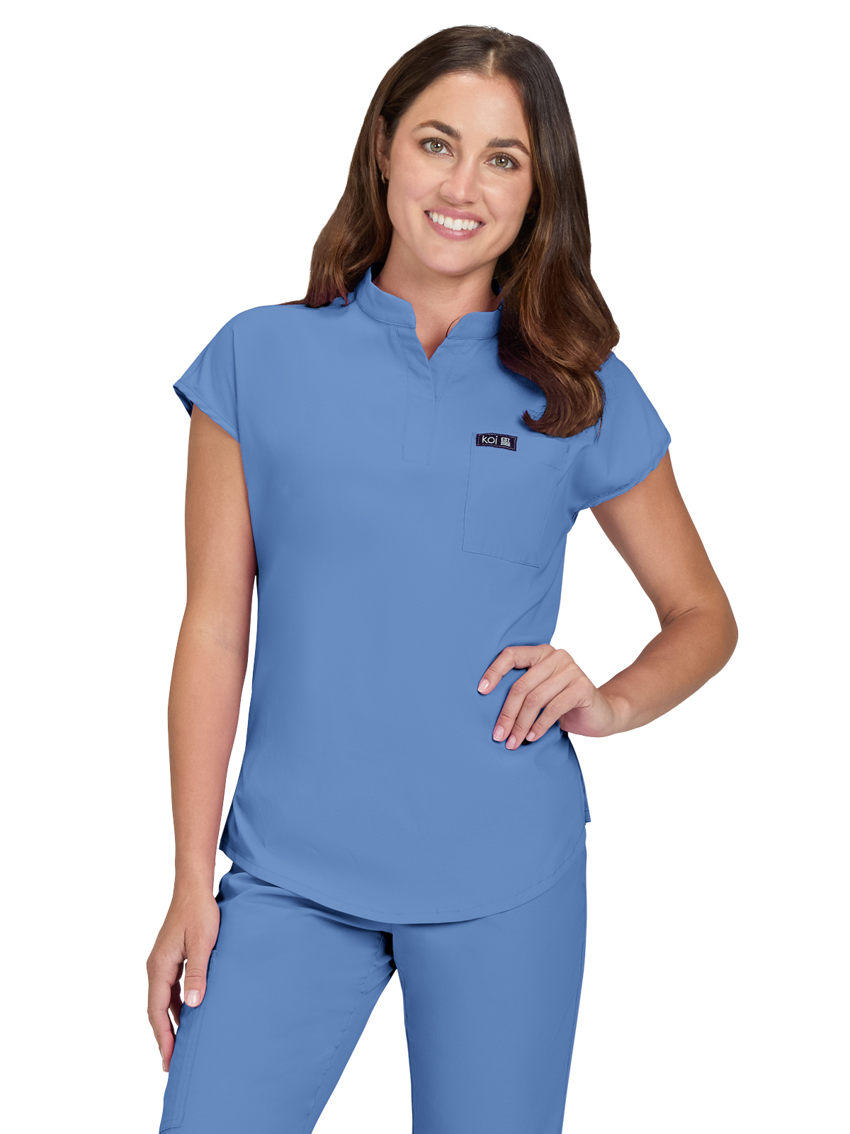 koi - Basics - Women's One-Pocket Stretch Tuck-In Ari Top 15