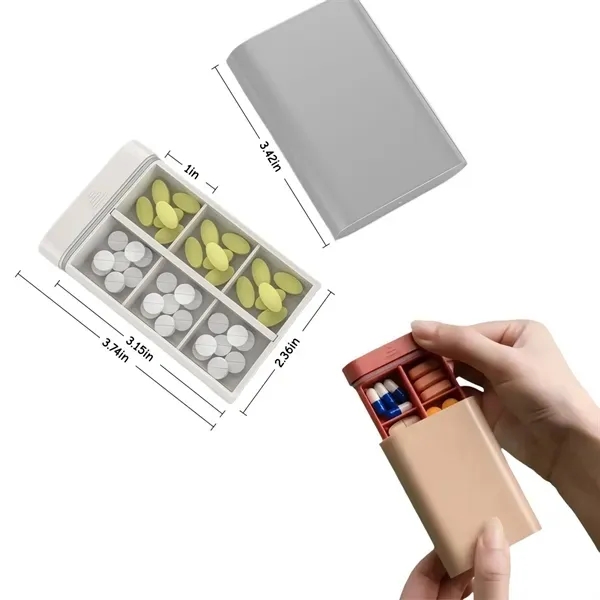 Compact & Portable Pill Organizer - BPA-Free Travel Case 8