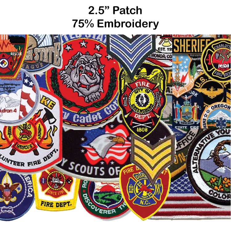 2.5" Embroidered Patch - 75% Embroidery 1