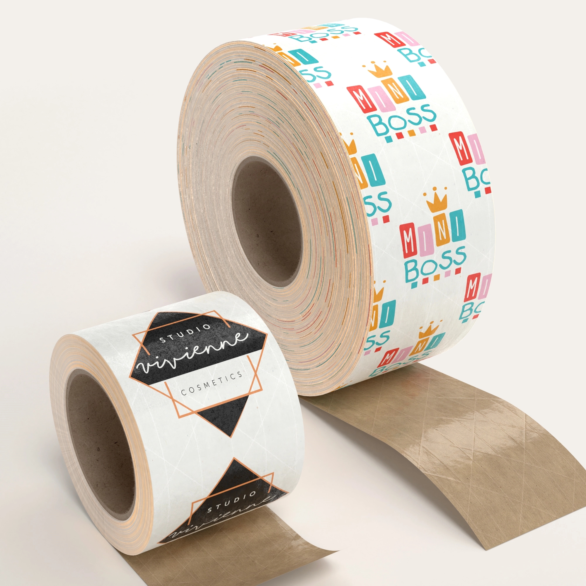 3" Wide Sustainable WaterActivated Reinforced Kraft Tape 5