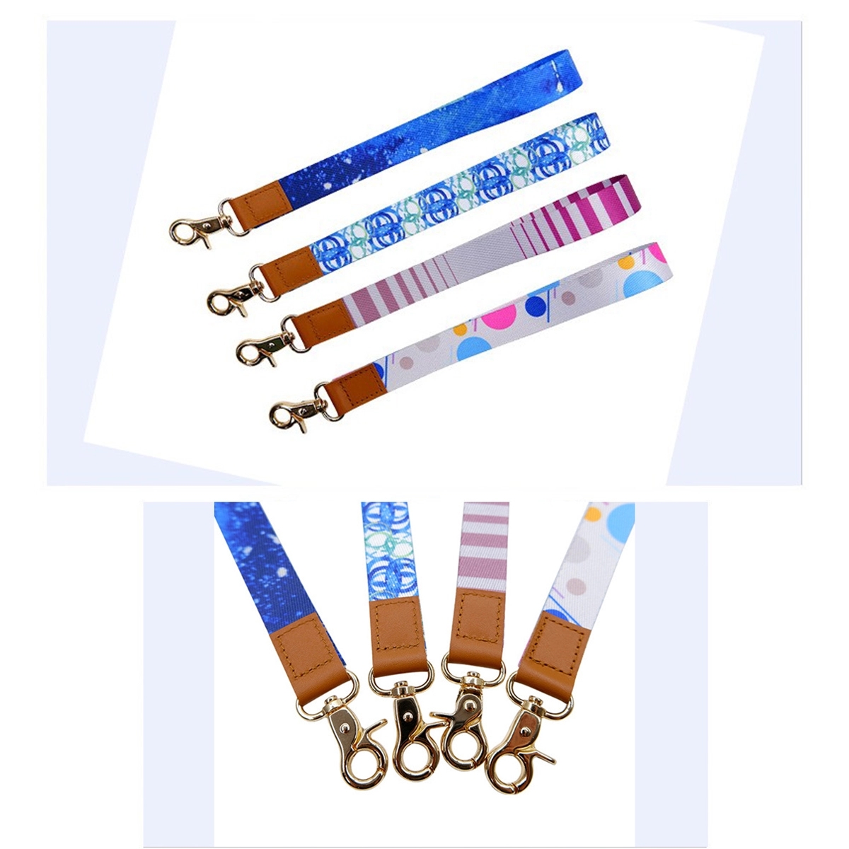 PU Leather Long Mobile Phone Work Card Lanyard 1