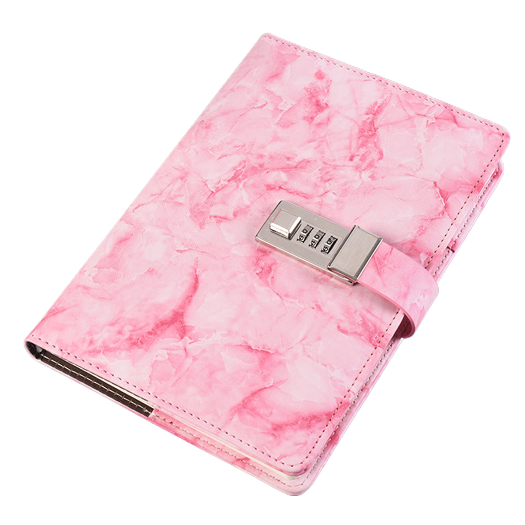 Marble Pu Leather A5 Journal W/ Combination Lock 2