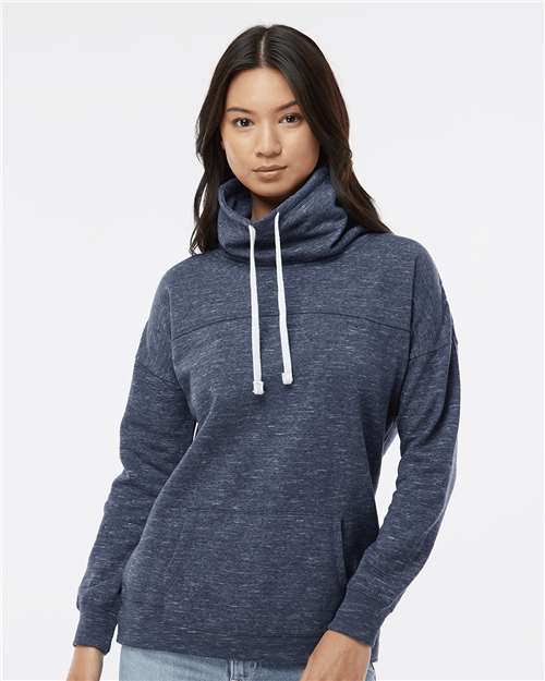 Women's Mélange Fleece Cowl Neck Sweatshirt - 8673 47