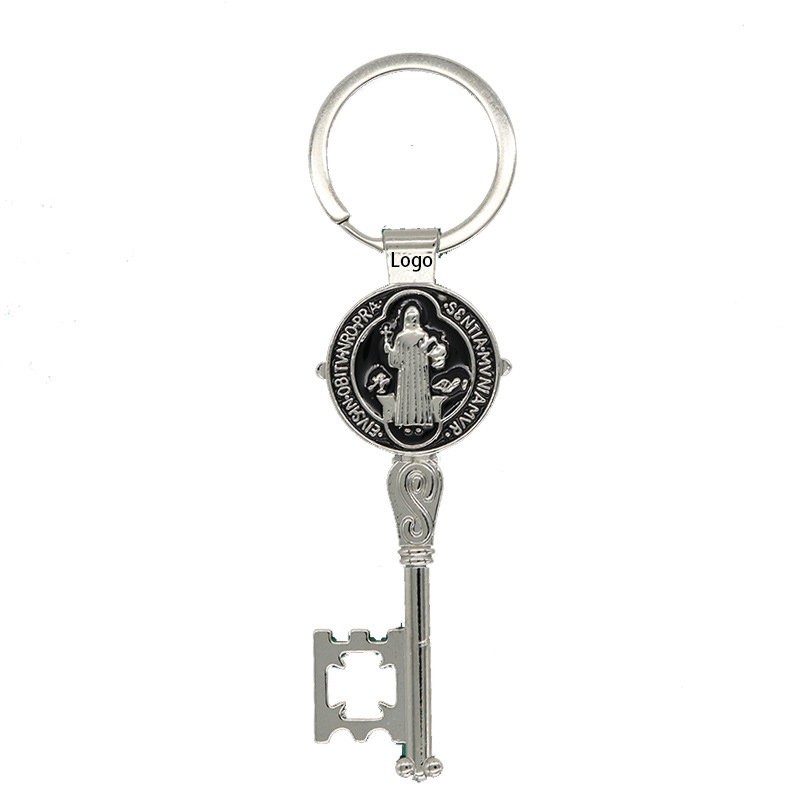 Saint Benedict Metal Key Ring 2