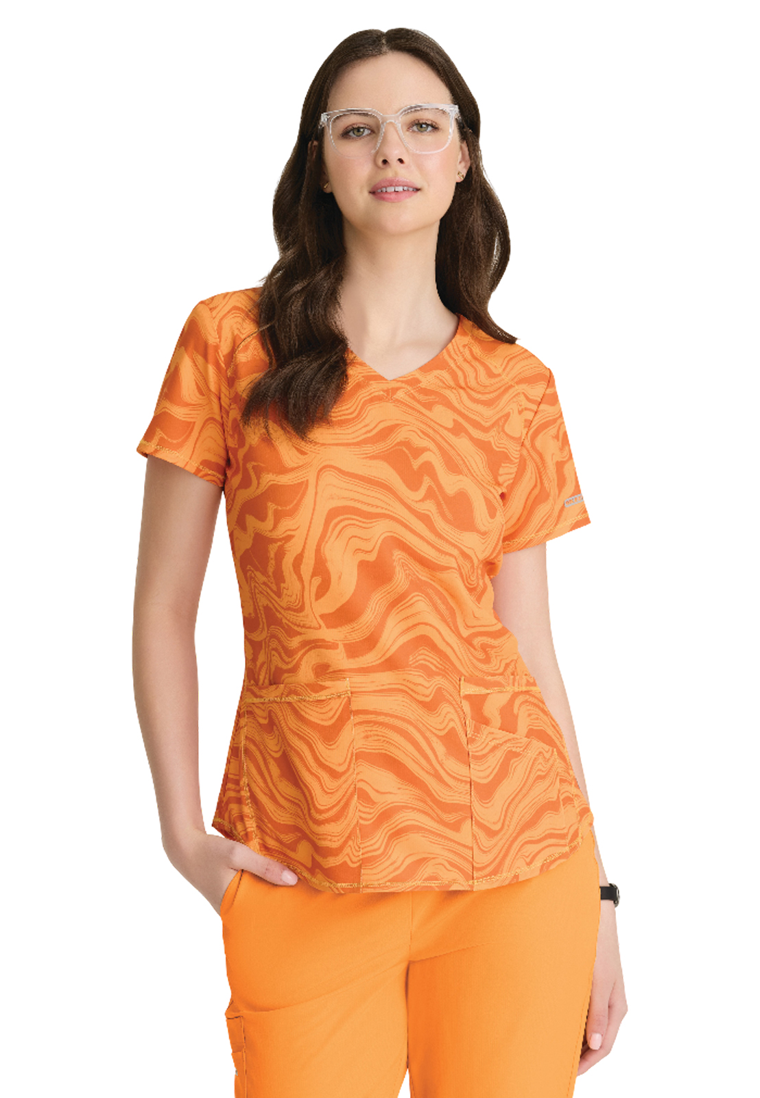 Skechers - Women's Three-Pocket V-Neck Reliance Print Scrub Top 24