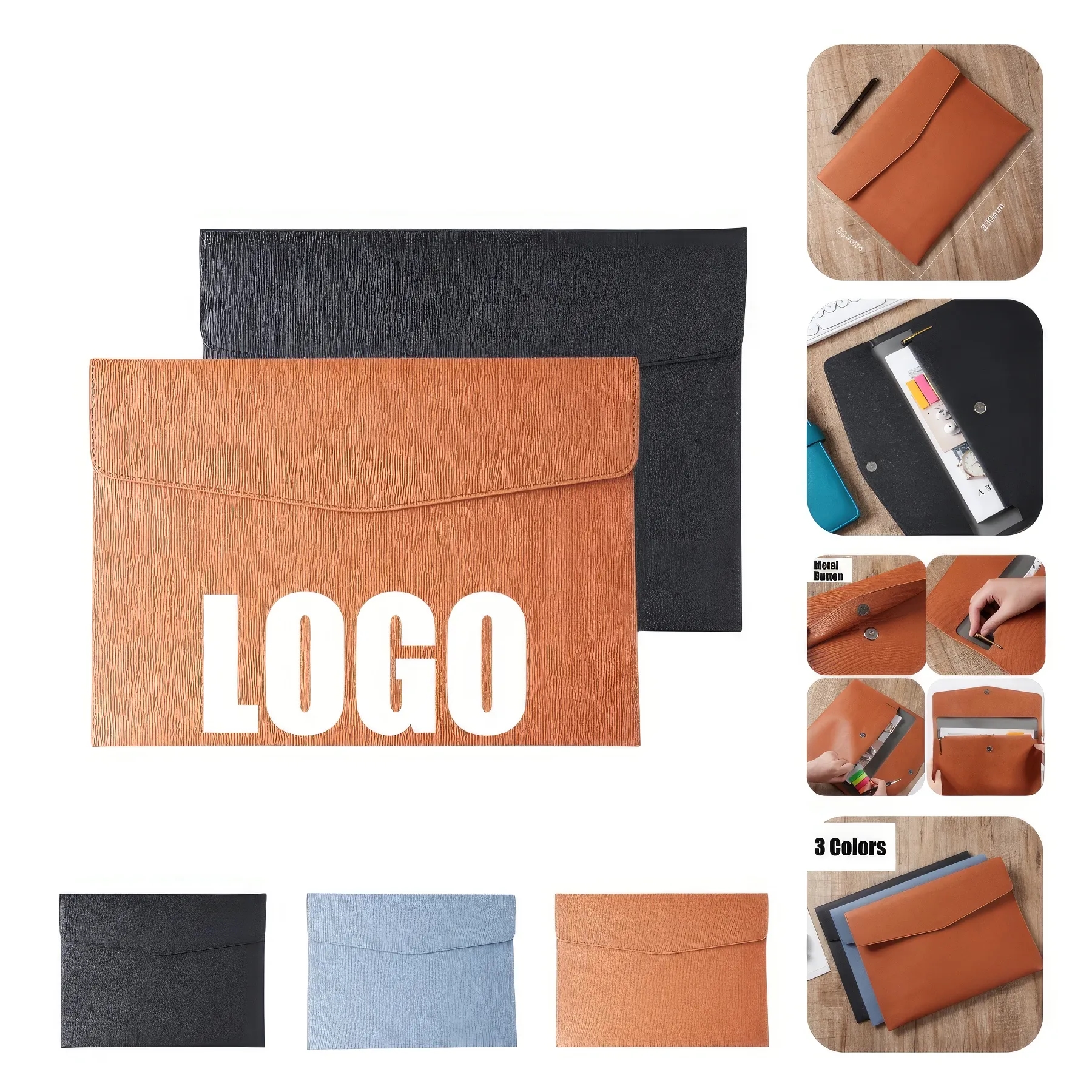 PU Leather Business Lawyer A4-Size Portfolio File Folder 2