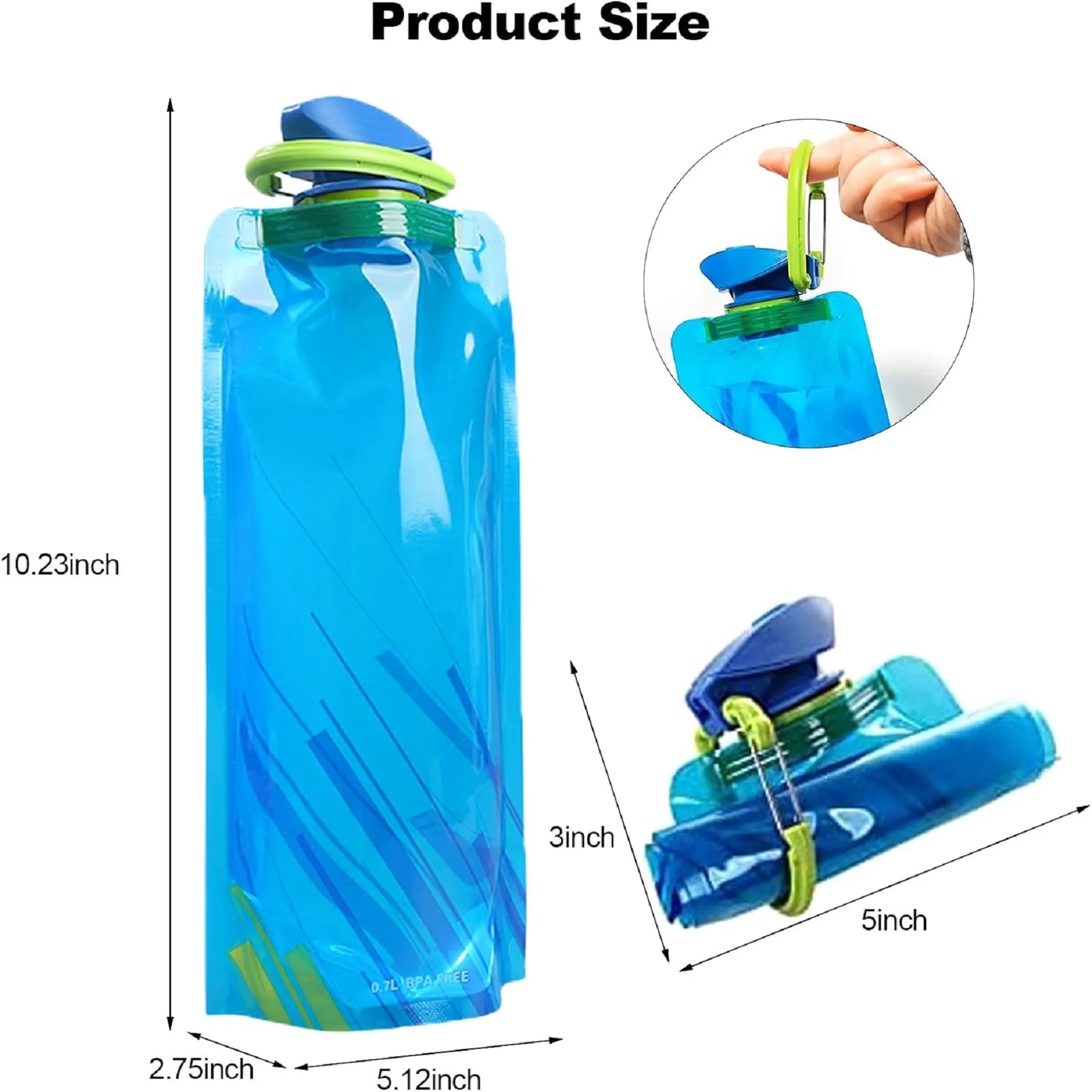 700ml Large Foldable Water Bottle 7