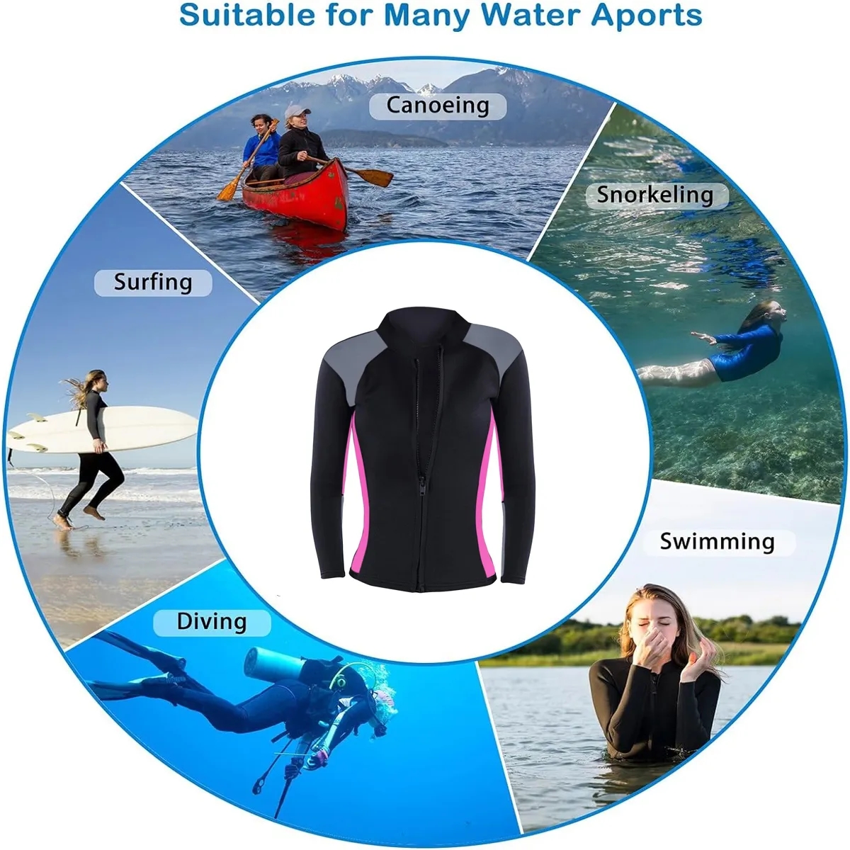 Neoprene Woman Wetsuit Jacket 4