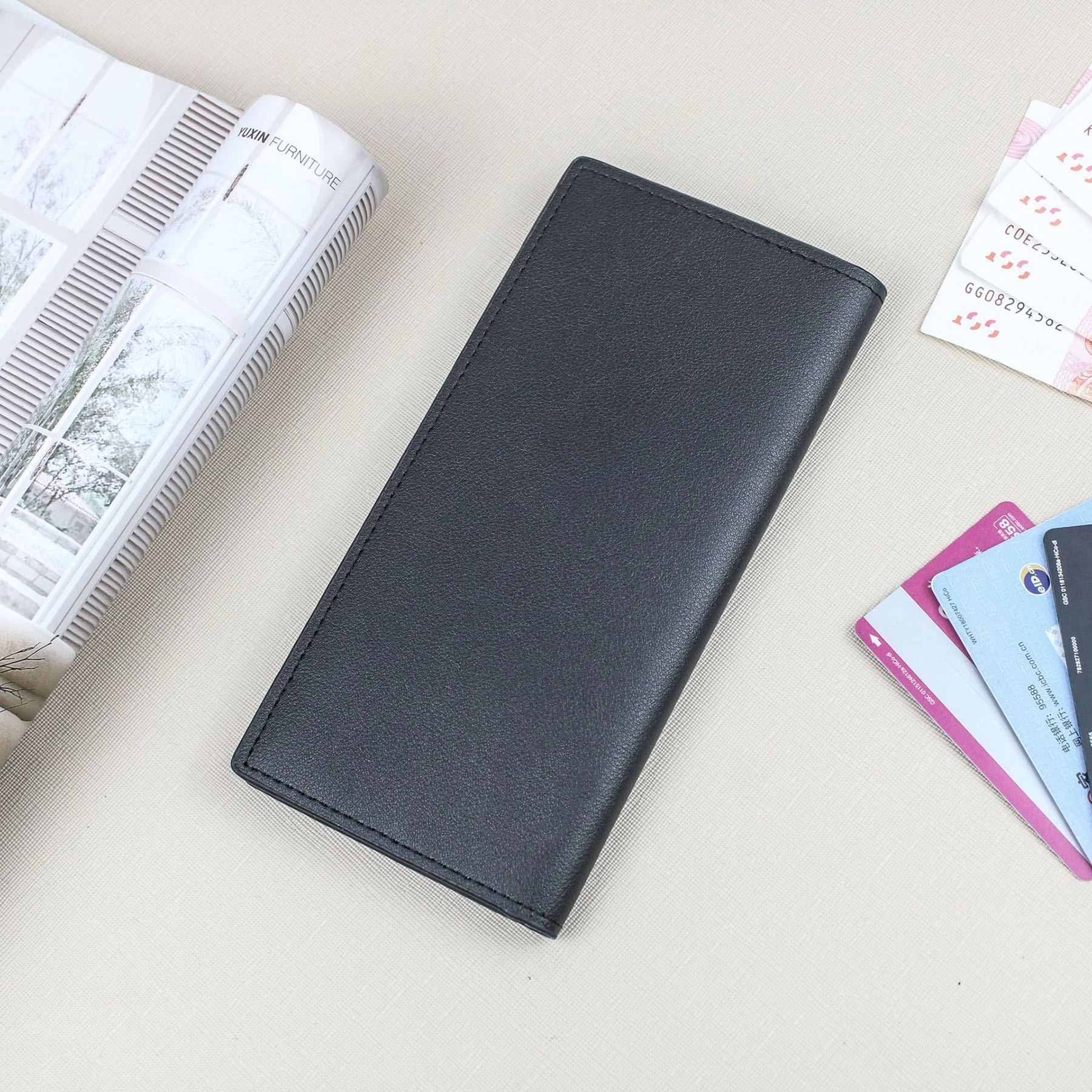 Long PU Men Business Wallet 3