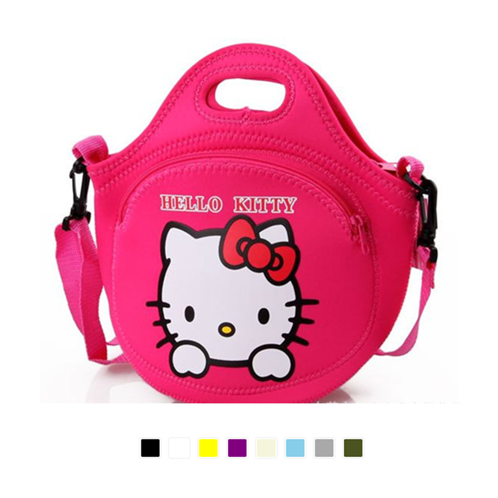 Zippered Neoprene Cartoon Lunch Cooler Tote Bag 3
