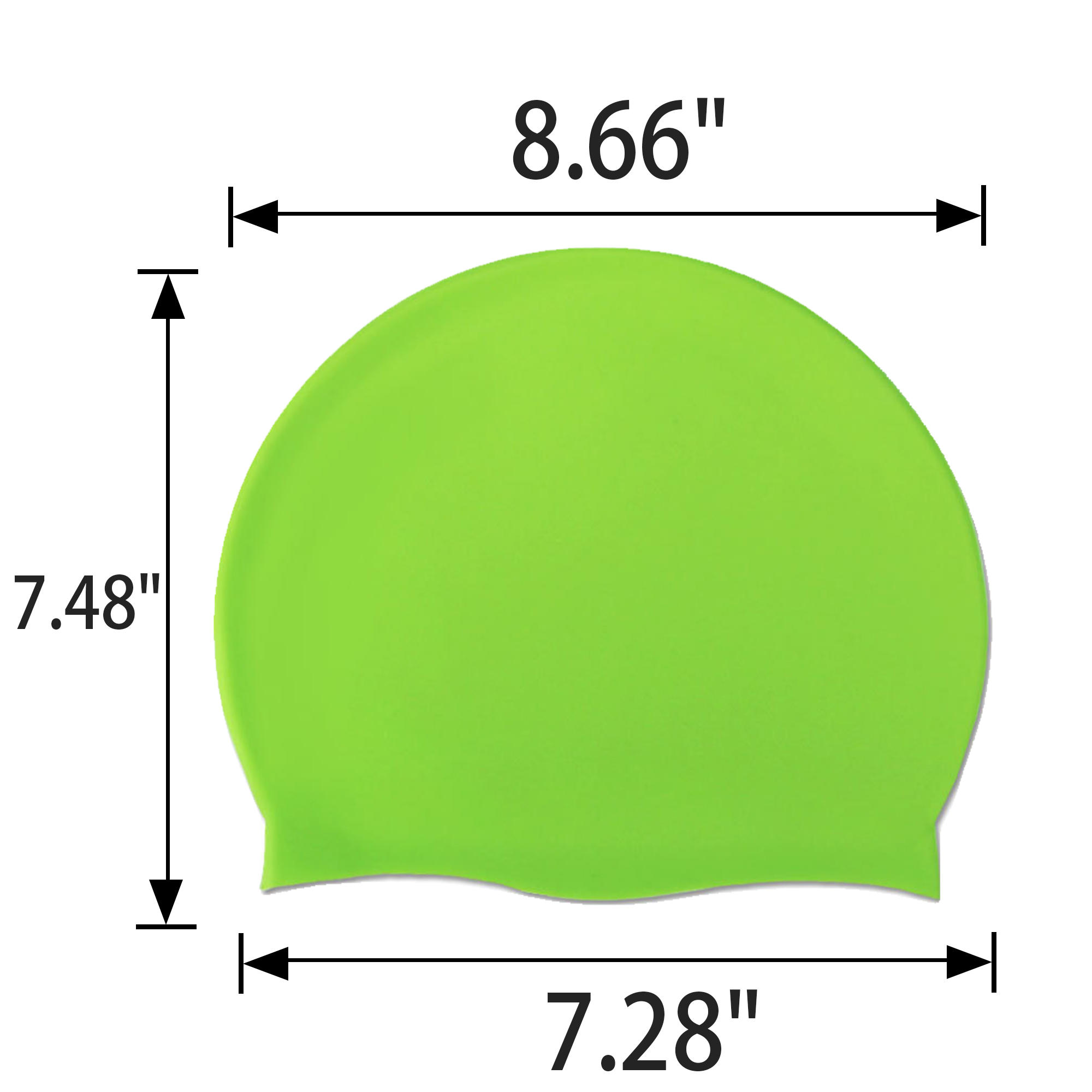 High-Elastic Waterproof Silicone Swim Cap ?C 16 Color Options 5