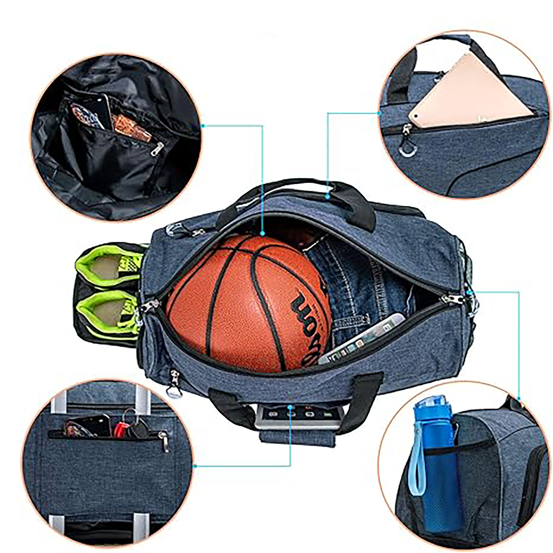 Unisex Sports Gym Bag 8