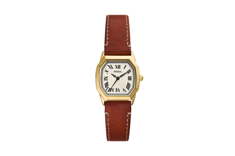 Fossil Women's Harlow Three-Hand Medium Brown Leather Watch 2