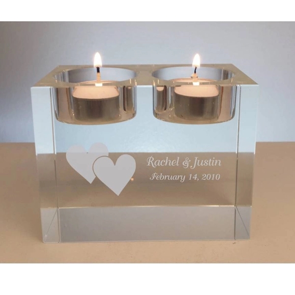 Personalized Crystal Tea Lights Candle Holders 2