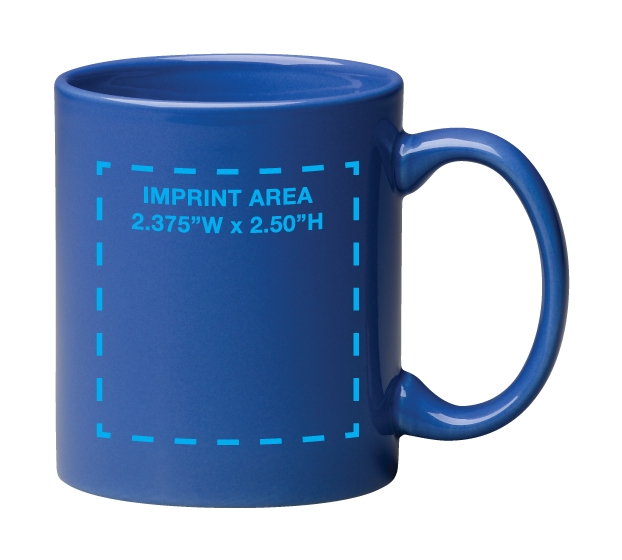 11 oz Ocean Blue C Handle Mug
