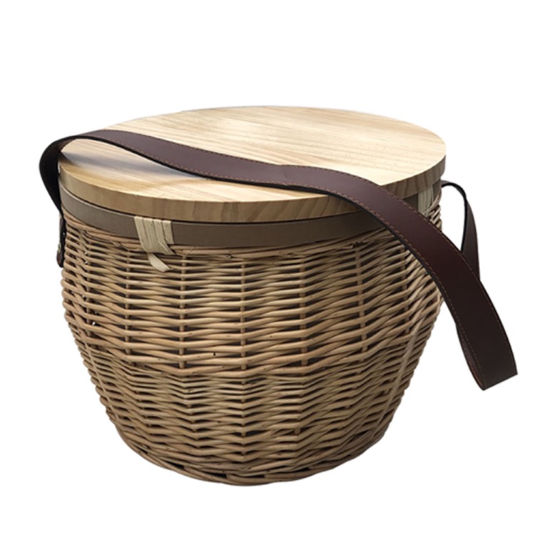Scotch Wicker Picnic Cooler Basketround) 7