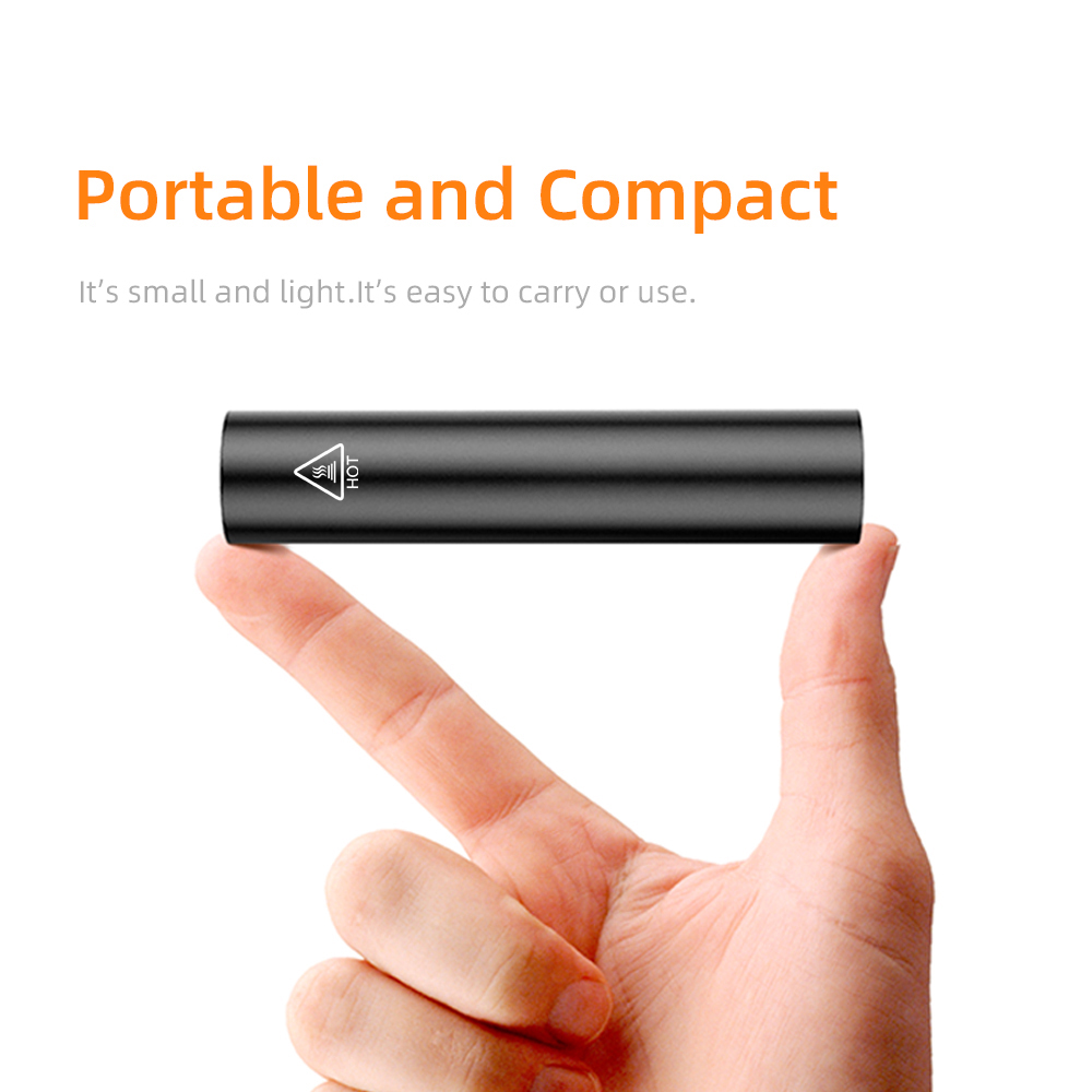 Pocket Flashlight Portable Torch Light USB Rechargeable 800mAh Dimmable Light 4