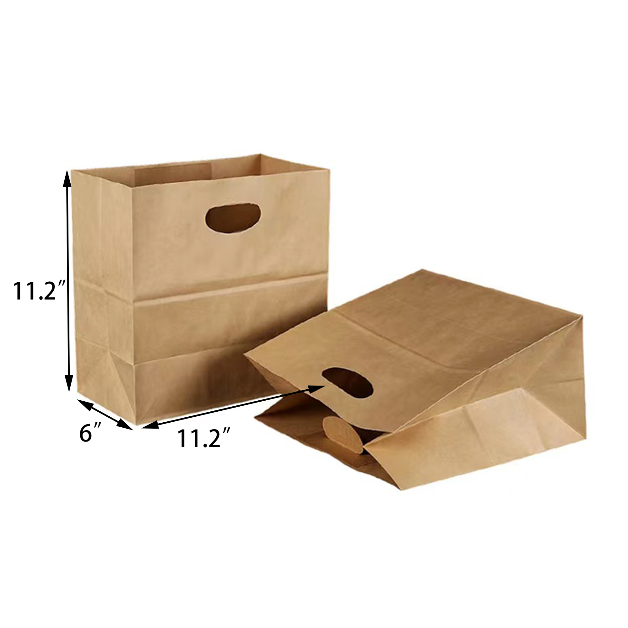 Die Cut Tote Brown Paper Bags 5