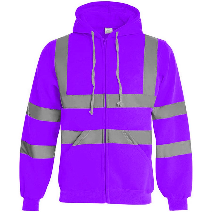 VISIPRO Reflective Safety Full-Zip Hoodie with Bands & Brace 16