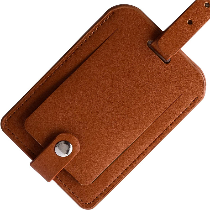 Pratical Leather Baggage Tags for Travellers 5