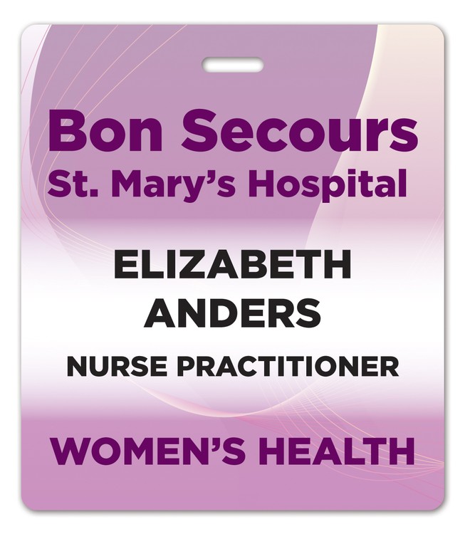 Laminated Personalized Name Badge (3.875"x3.375") Rectangle