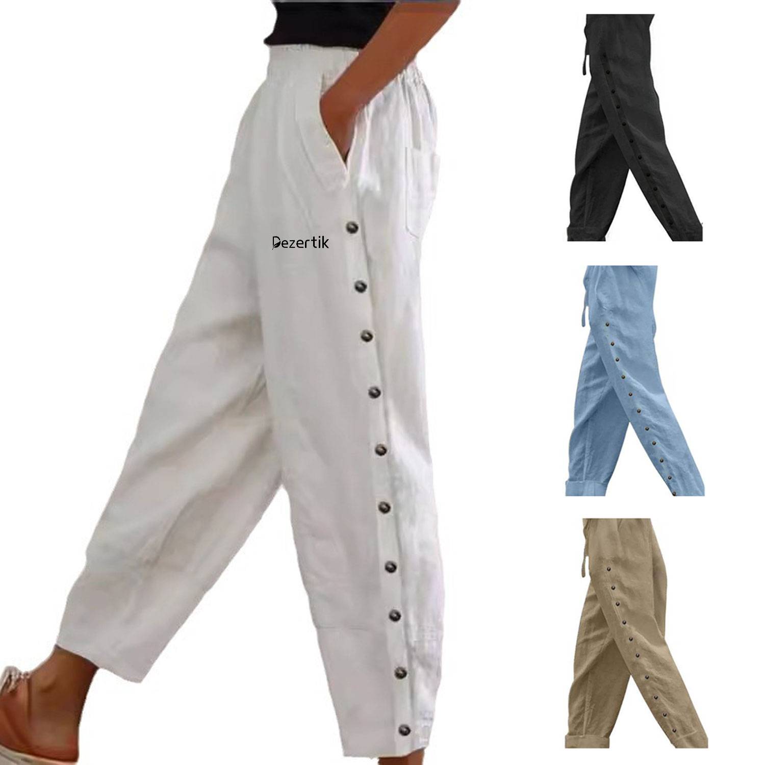 Autumn Women's Loose Casual Cropped Trousers 2