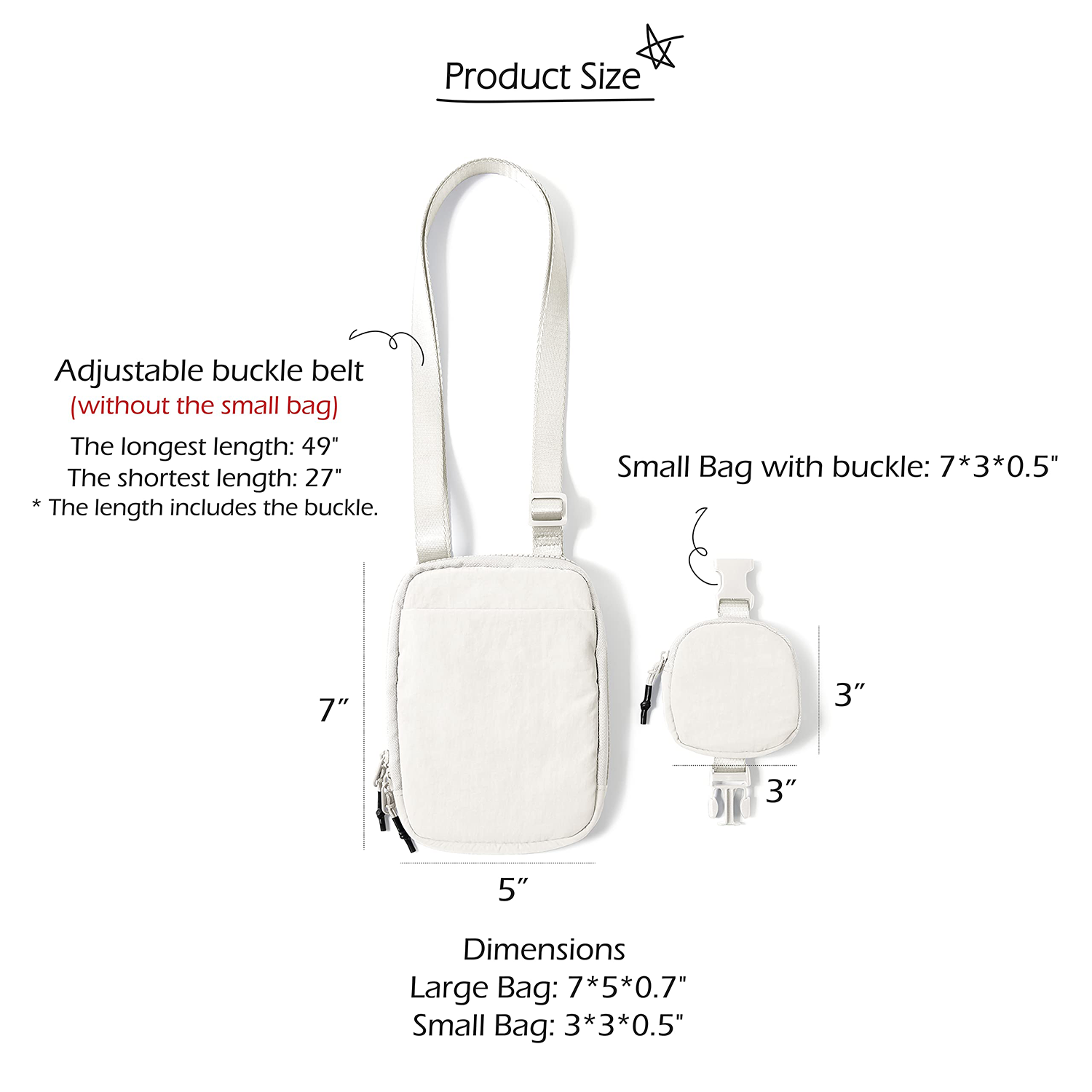 Unisex Crossbody Bag With Removable Small Pouch 4