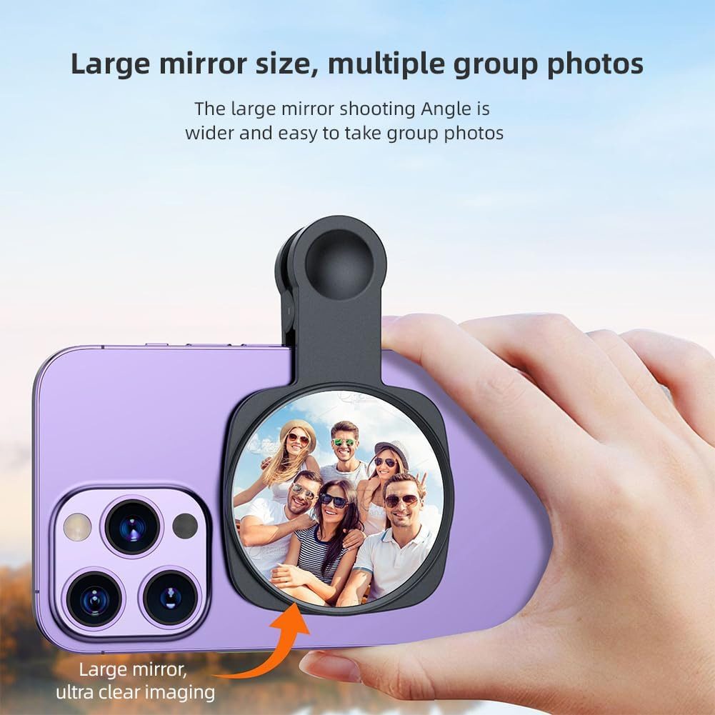 Cell Phone Back Selfie Mirror with Storage Case 4