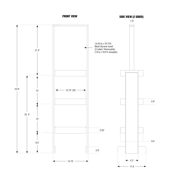 3 Shelf Wine Rack W/ Header