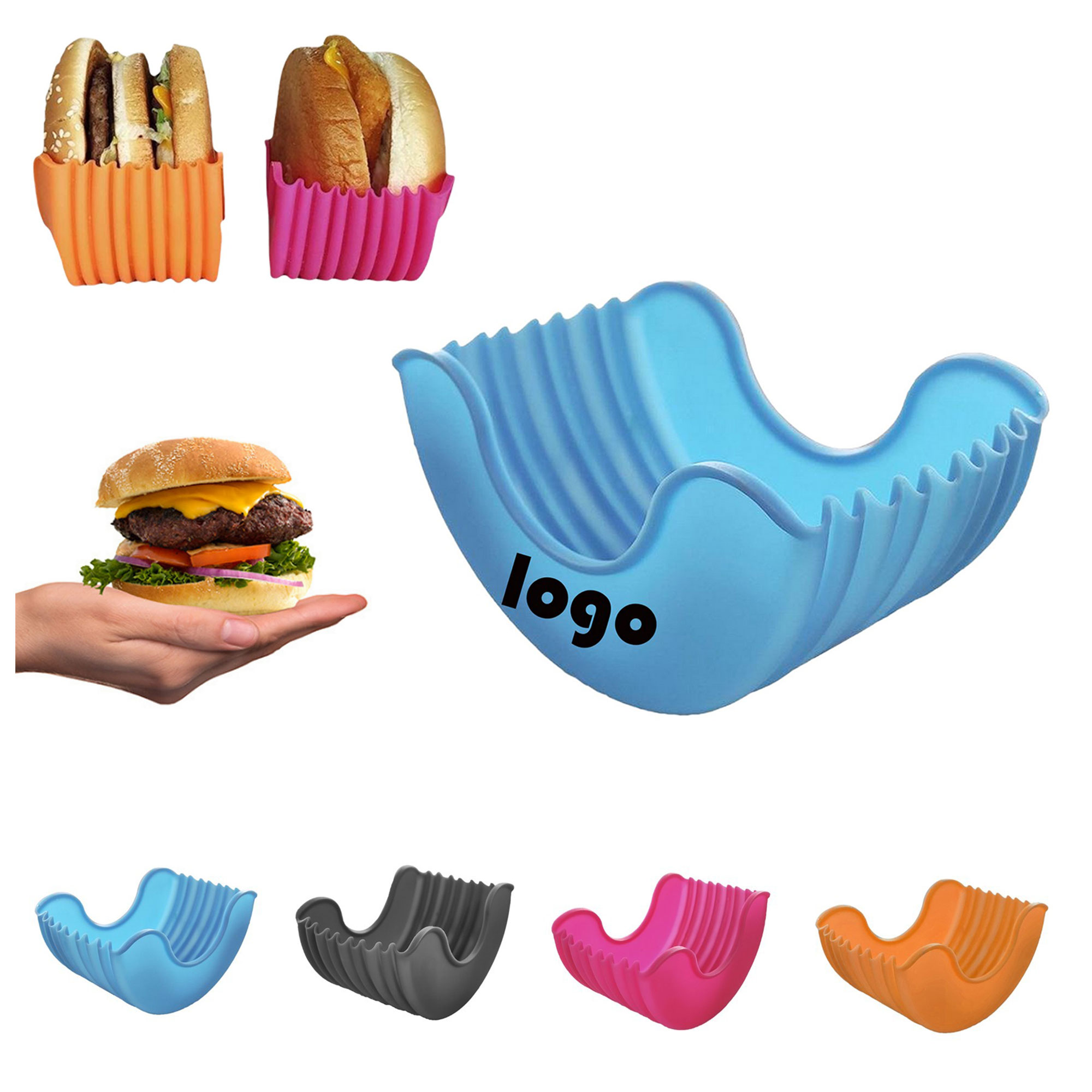 Silicone Hamburger Buns Burger Holder 2