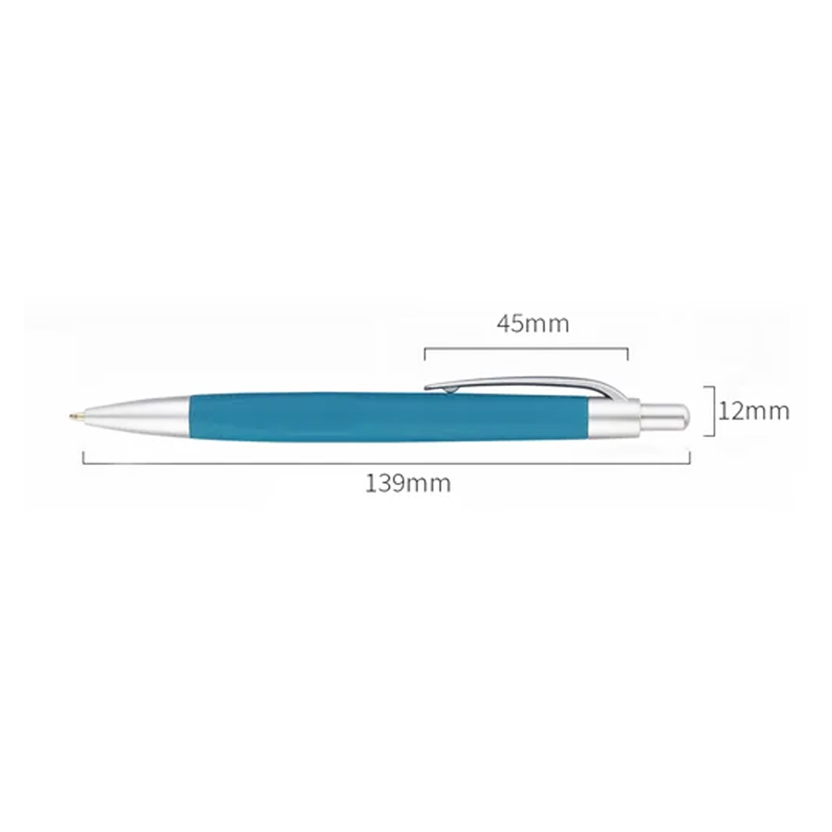 Custom Click Ballpoint Pen with Rubber Grip and Metal Clip 5