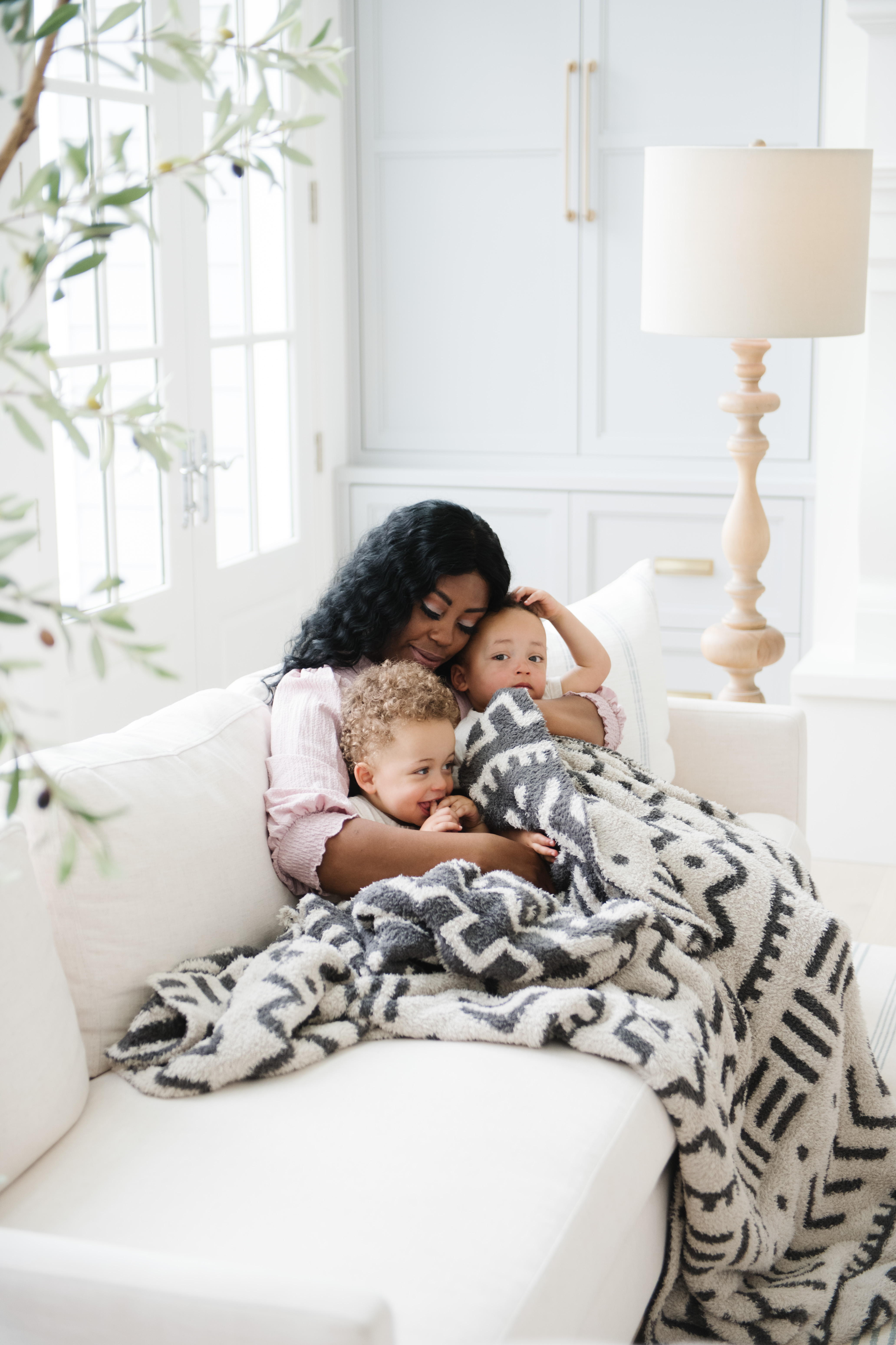 Double Layered Bamboni Mudcloth-X L Luxury Blanket (60x80) 1