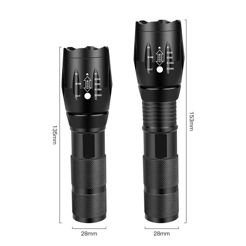 Custom Rechargeable Zoomable Flashlights 7