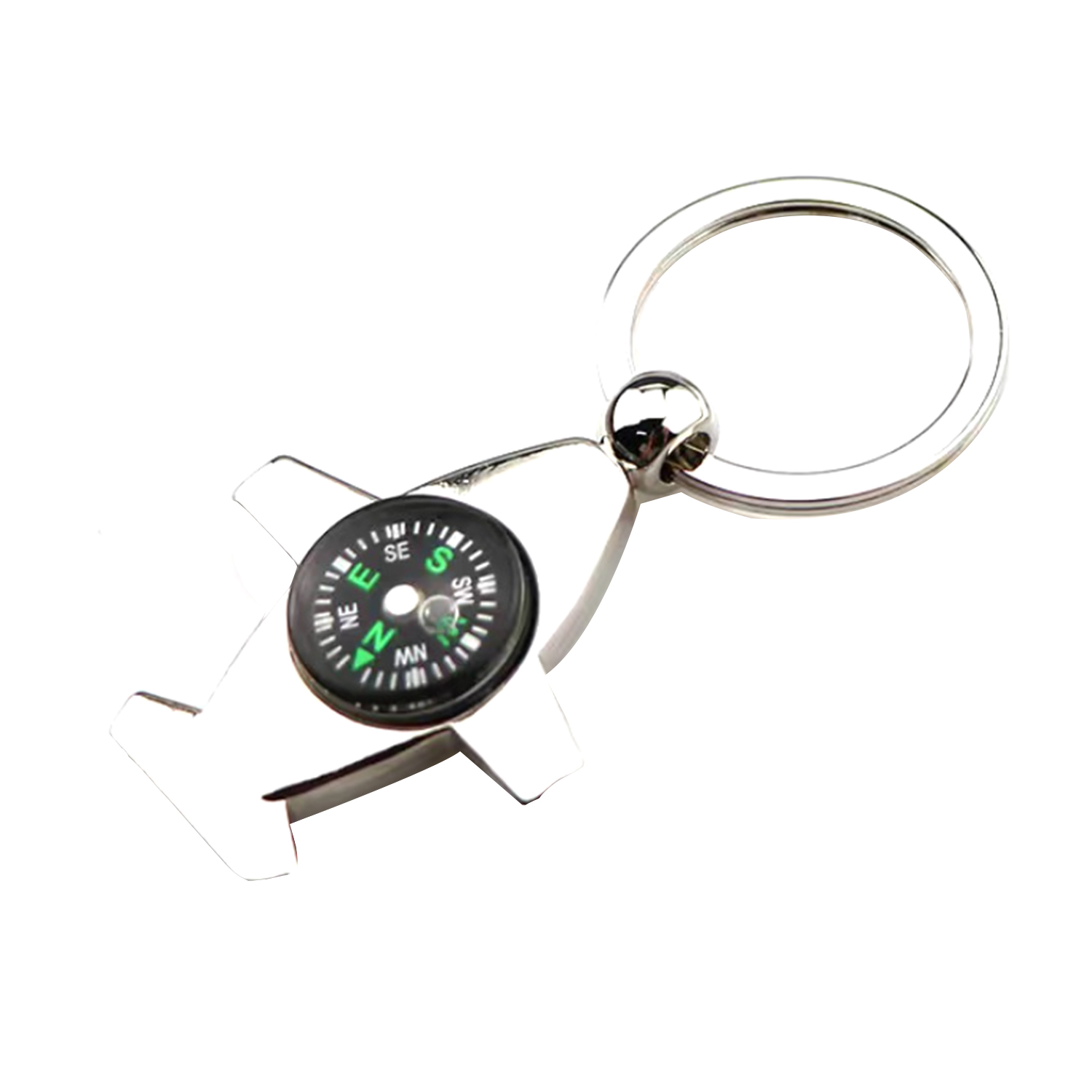 Airplanes Shape Compass Keychain 2
