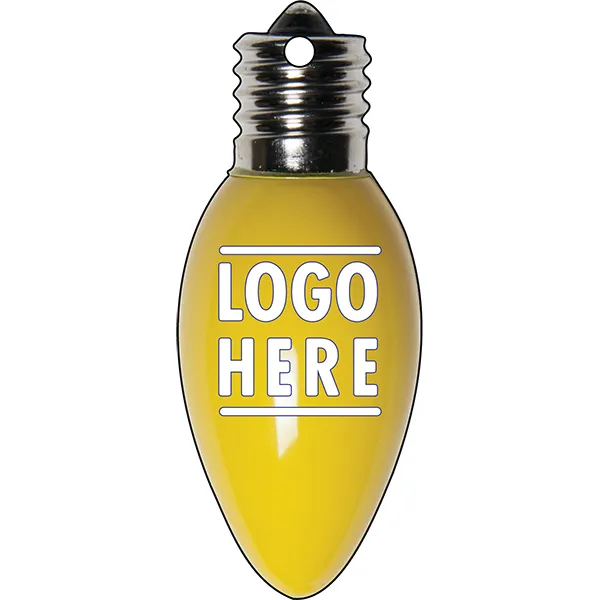 Full Color Acrylic Ornaments - Light Bulb 1 - Yellow