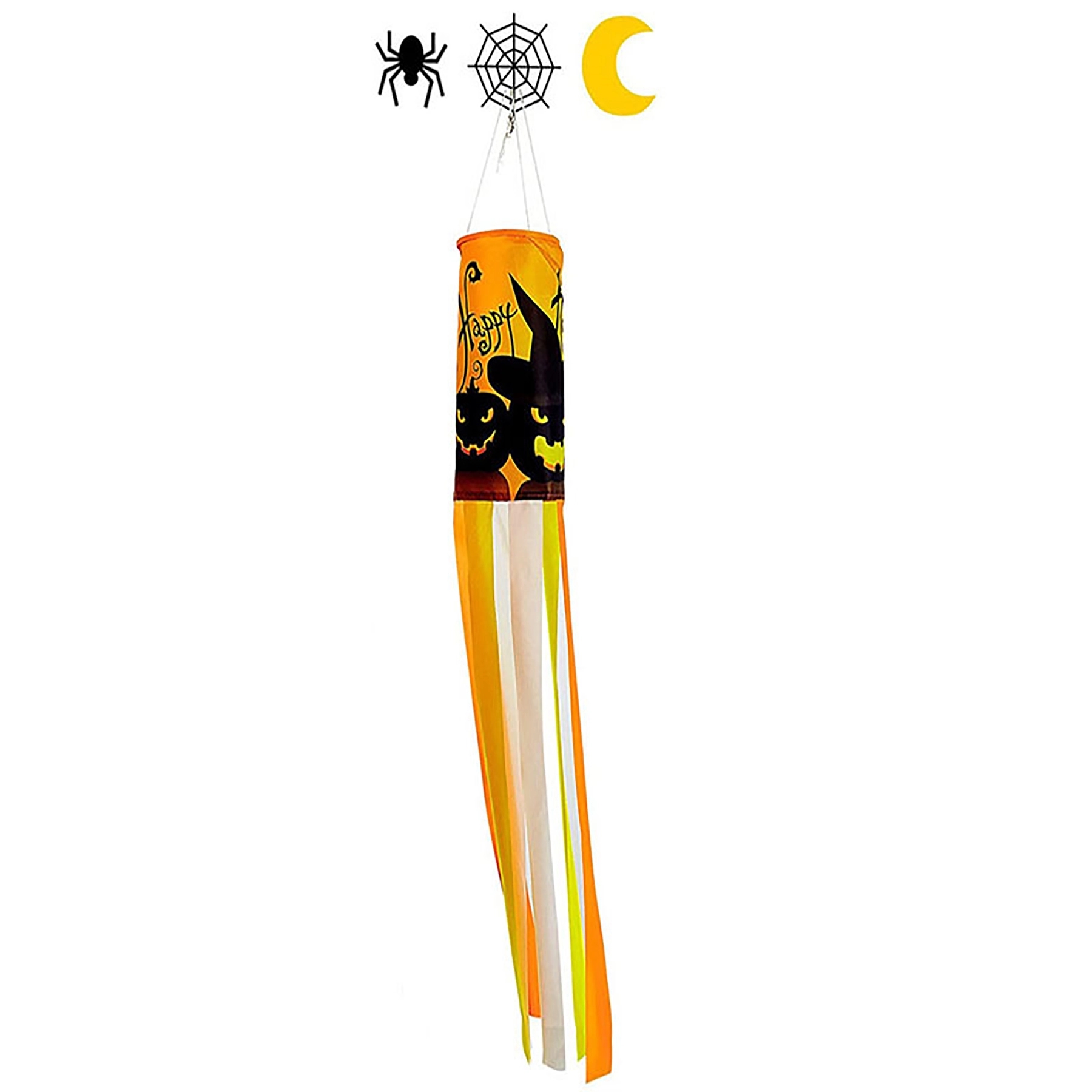 40 Inch Halloween Pumpkin Ghost Windsock Flag Decoration 6
