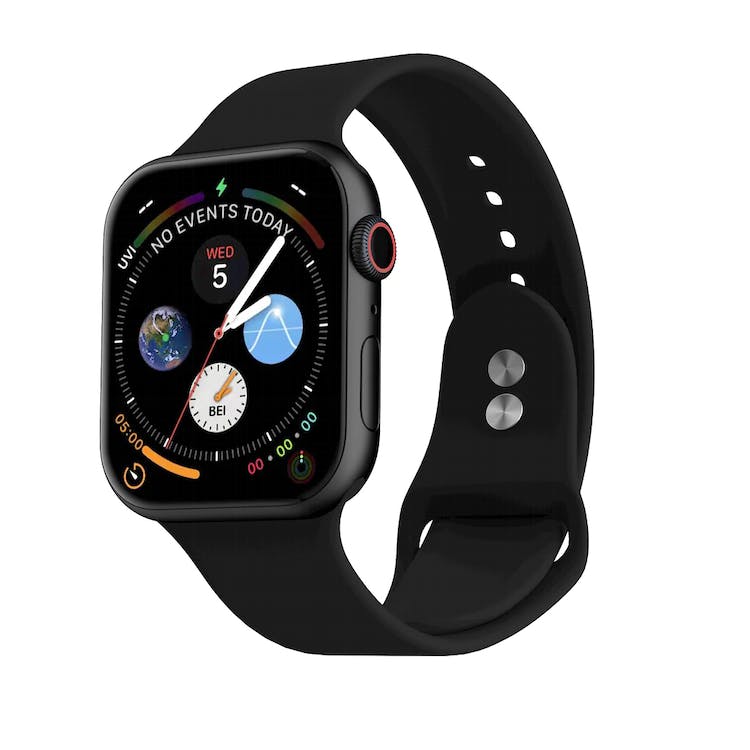 Apple Watch Dual Clasp Bands - Black Silicone 38mm/40mm/41mm 2