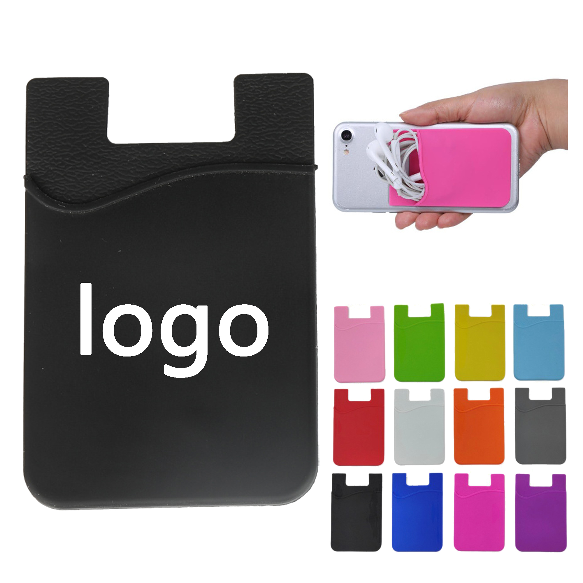 Custom Silicone Phone Sticker Card Holder 8