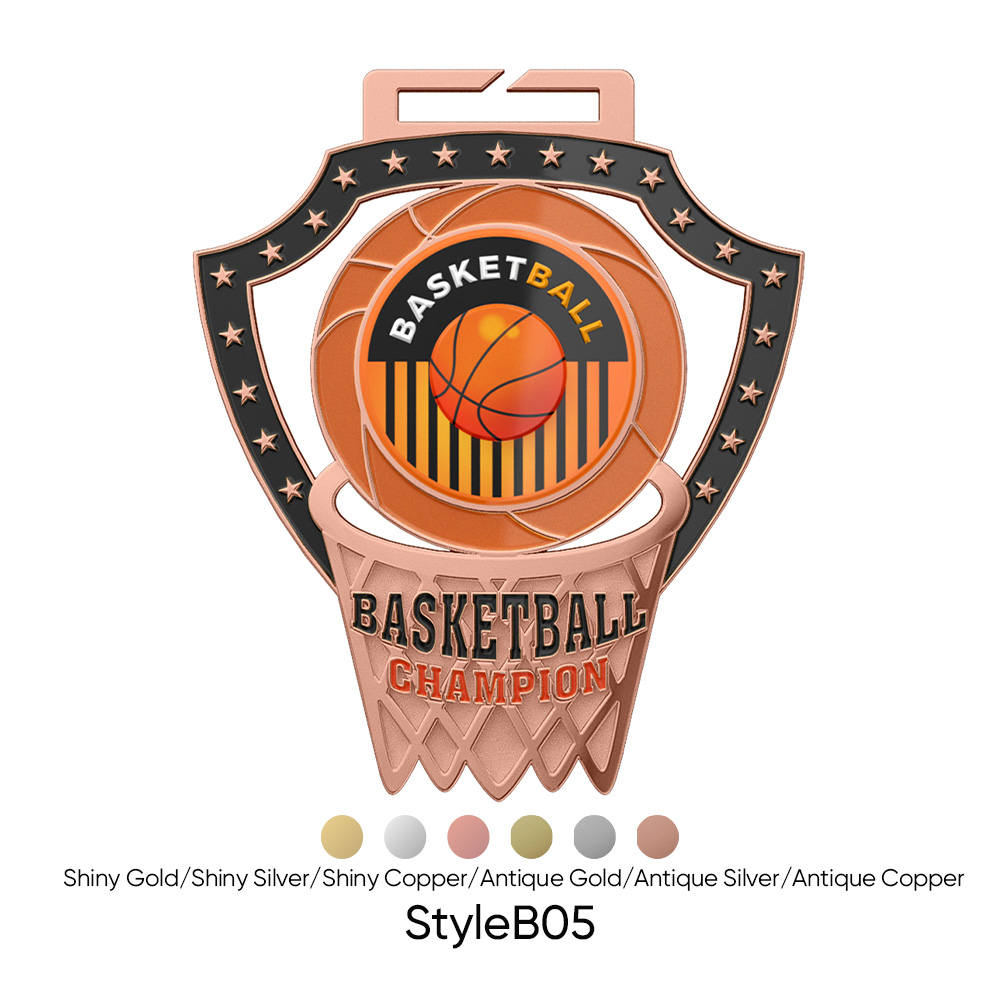 2" UV Printed Basketball Medals 12