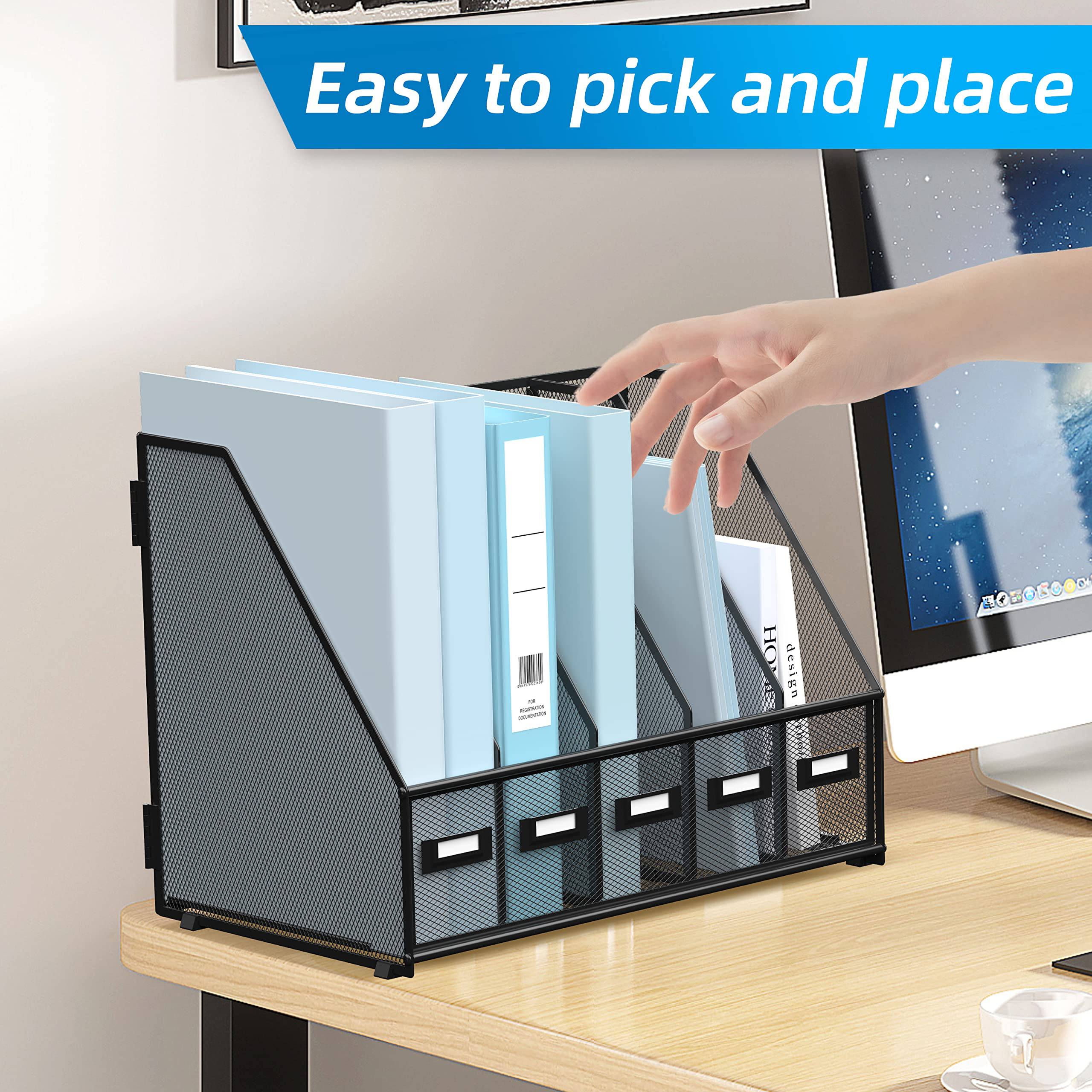 Metal Office Desk File Storage Rack 5