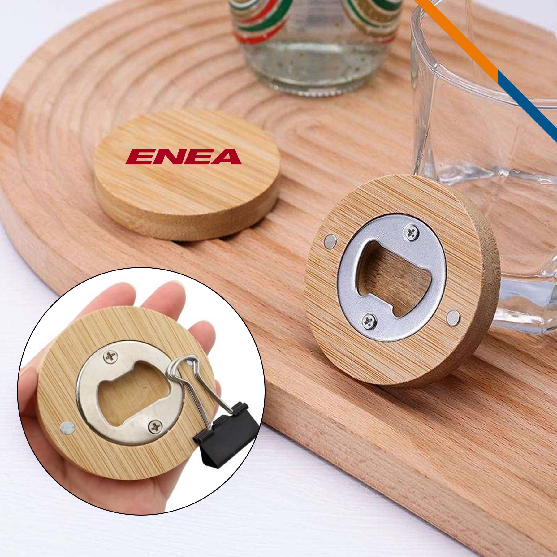 Qubaz 2in1 Bamboo Magnetic Bottle Opener 4