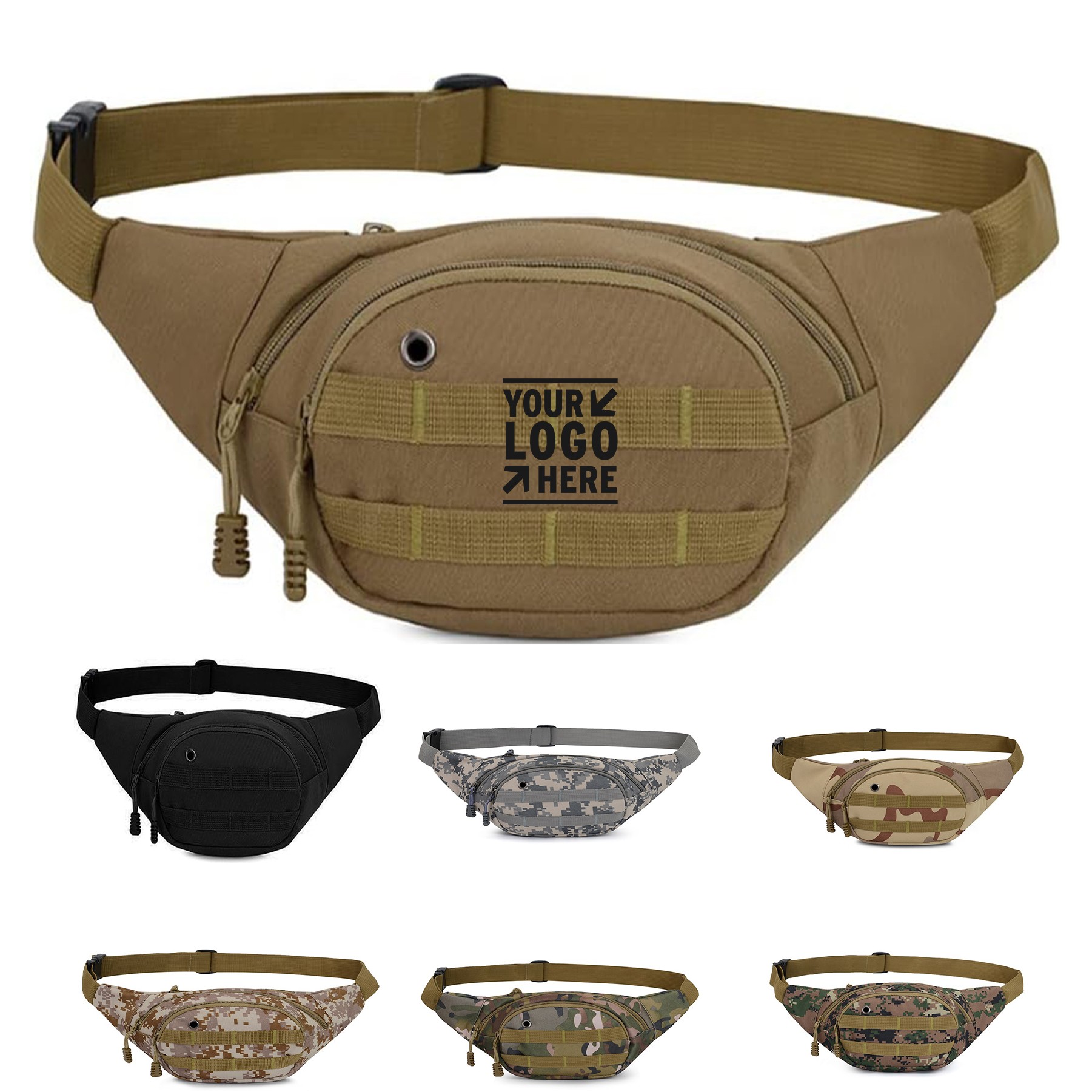900D Nylon Oxford Water-Resistant Tactical Bag Utility Waist Pouch Outdoor EDC Fanny Pack 3