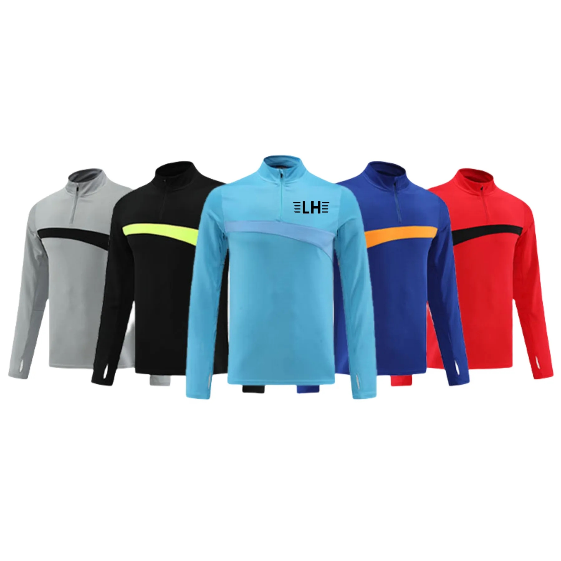 Quarter Zip Pullover Dry Long Sleeves Football Shirt 6