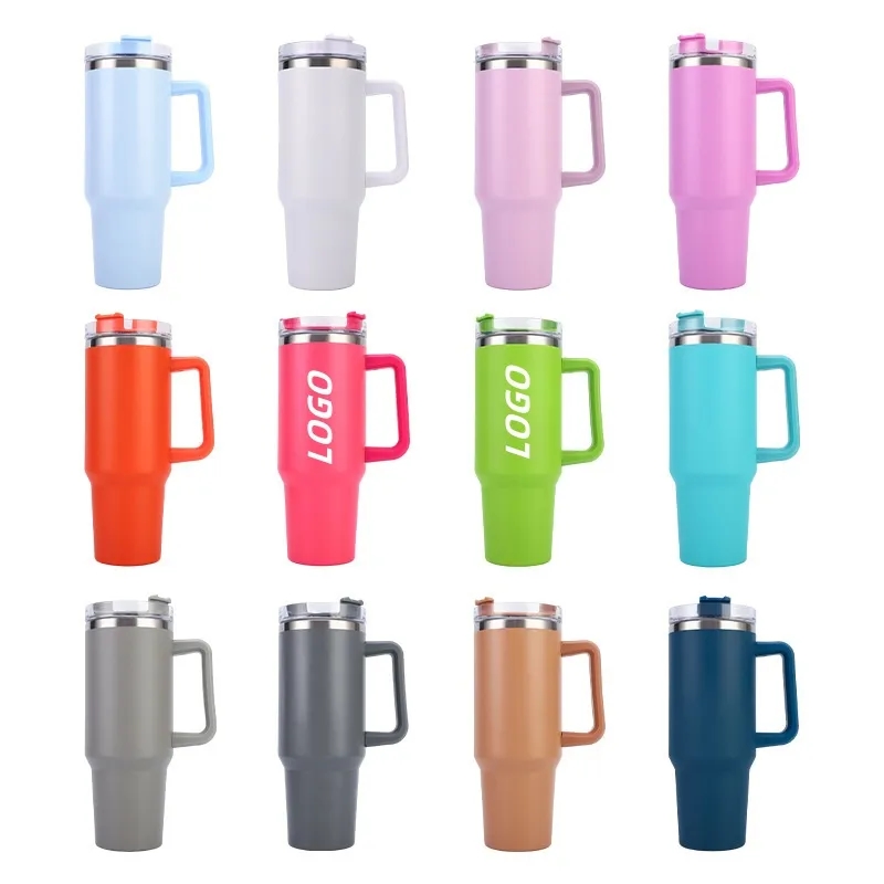40 oz. Insulated Mug with Handle and Straw 4