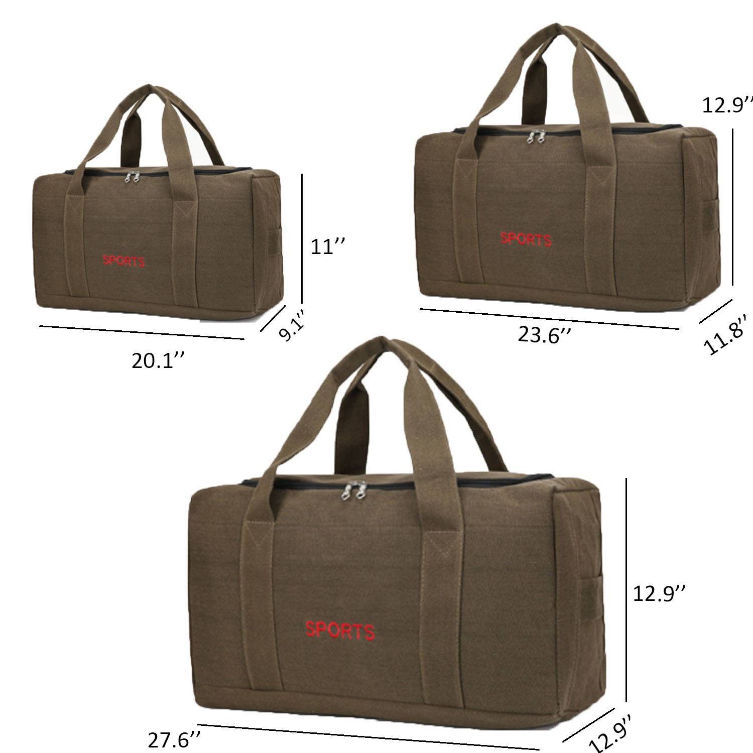 Canvas Large Capacity Portable Duffel Bag 2