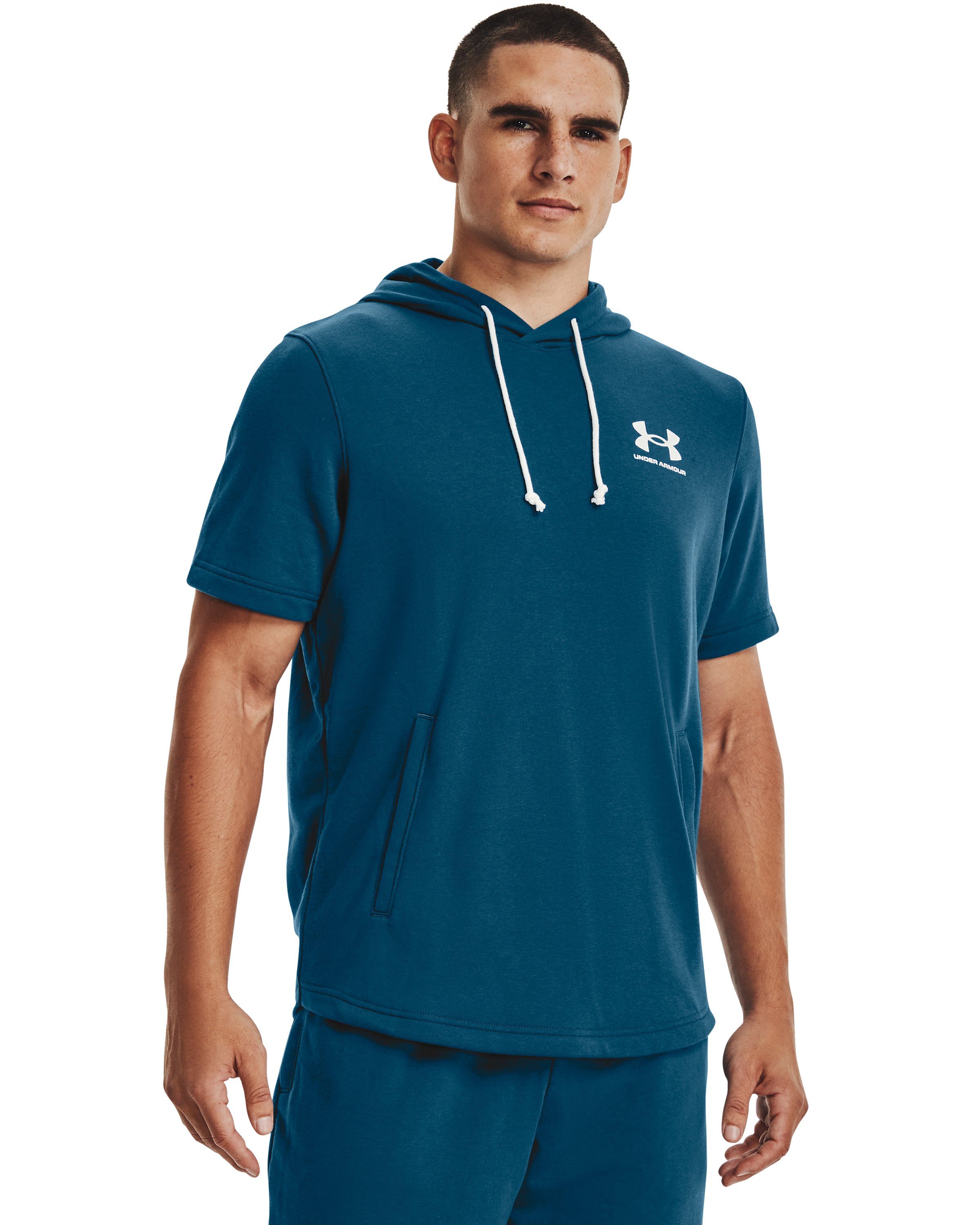 UA Rival Terry Men's Short Sleeve Hoodie 14
