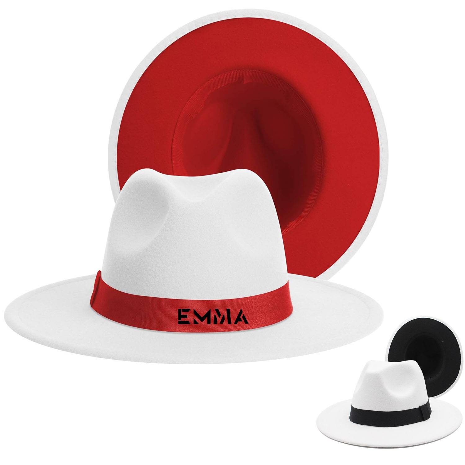 Wide Brim Fedora Hats for Women Men 9