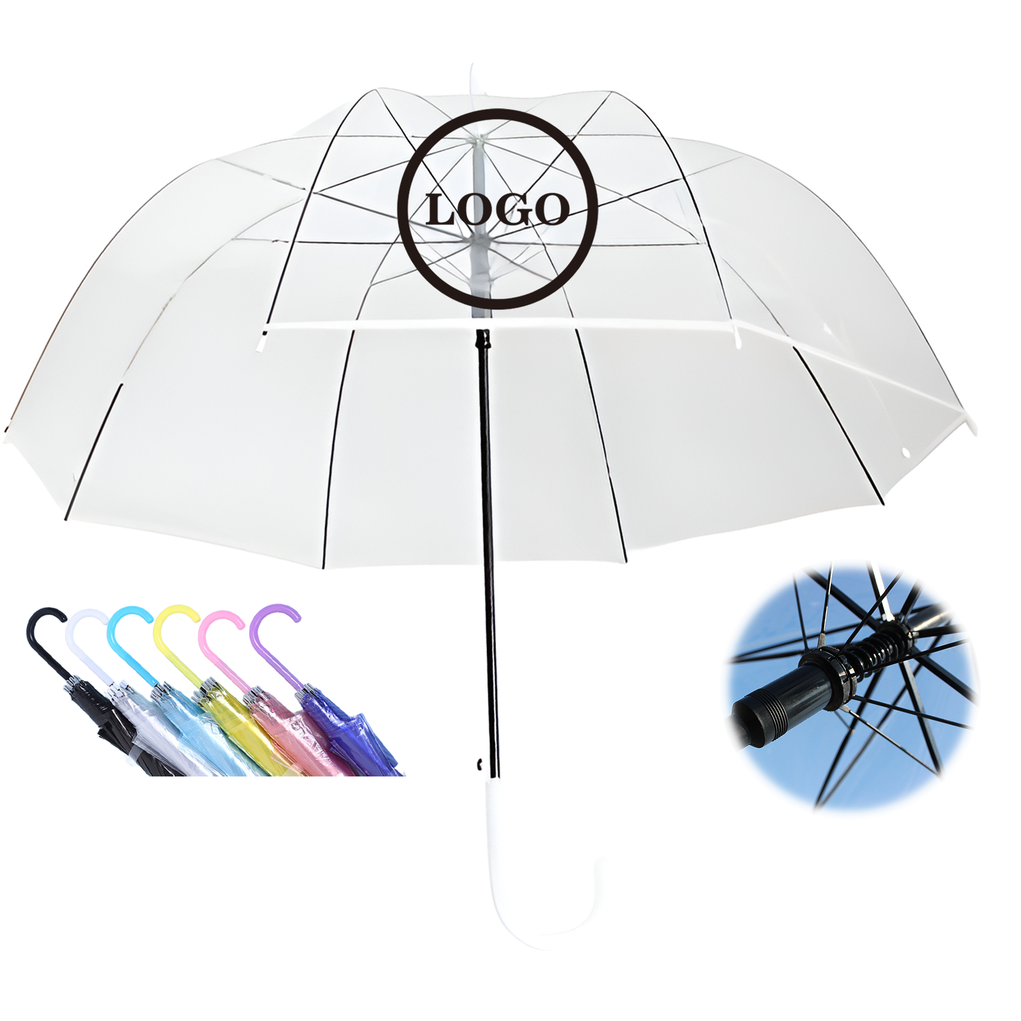 MOQ 20 PCS Customized transparent umbrella 2