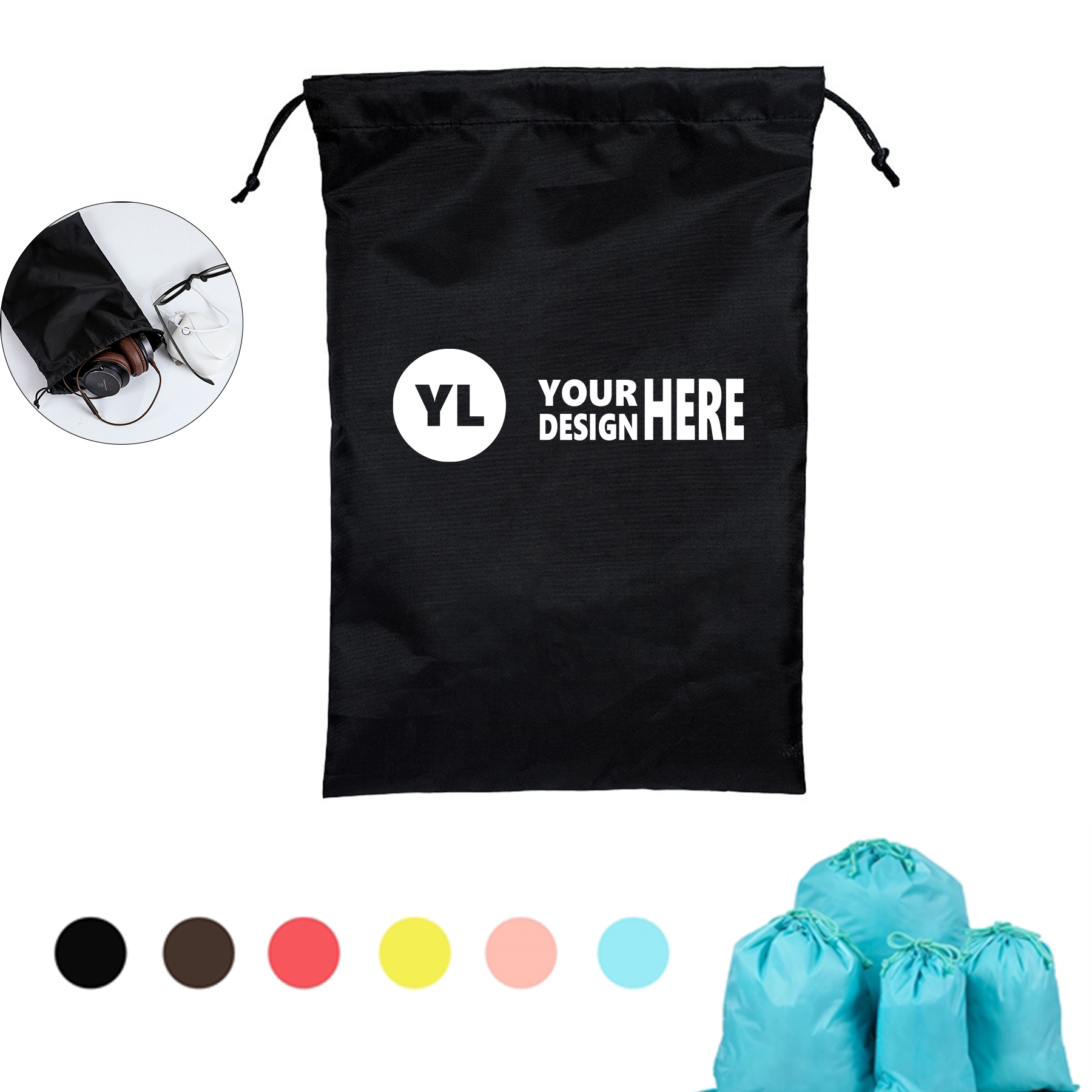 Lightweight Waterproof Nylon Travel Pouch 2