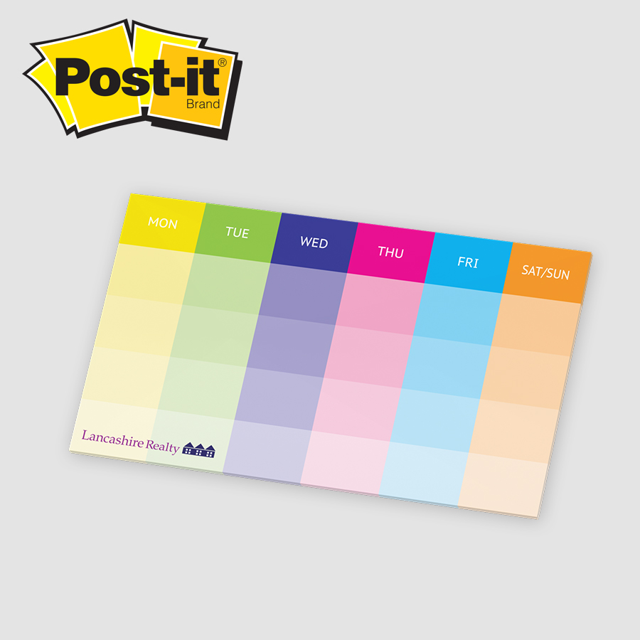 Post-it® Custom Printed Organizational Notes - 6 x 10 1